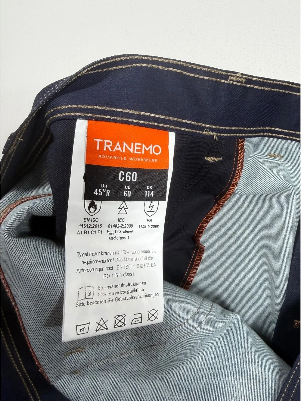 Tranemo FR Flame Resistant Work Jeans 42x34 C60 Arc Flash NWT Navy PPE